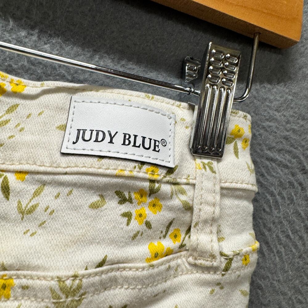 Judy Blue Jeans Womens 7 / 28 Skinny Fit Denim Golden Meadow Floral 26" Inseam - Picture 7 of 12